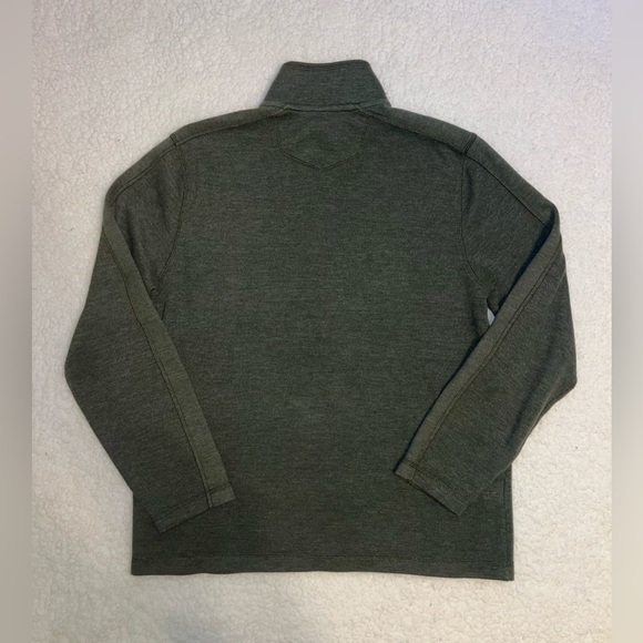 Eddie Bauer Men's Quarter-Zip Heather Green Pullover Sweater Men’s Medium - Picture 2 of 5